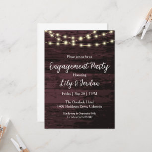 backyard engagement party invitation