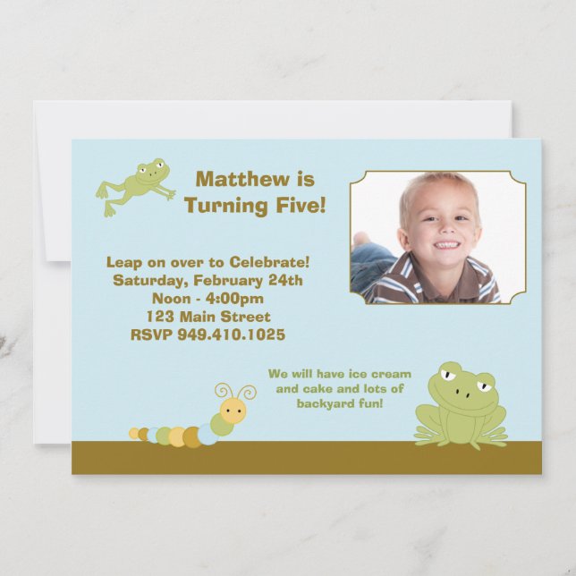 Backyard Explorer Birthday Party Invitation (Front)
