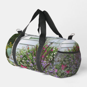 Backyard Flower Garden Personalized Duffle Bag