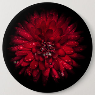 Backyard Flowers No 45 Colour Version 6 Inch Round Button