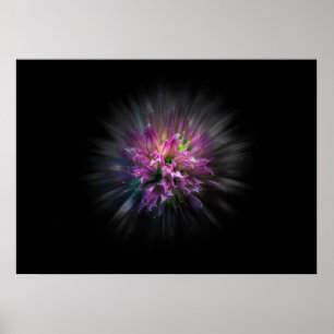 Backyard Flowers No 53 Colour Flow Version Poster
