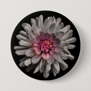 Backyard Flowers No 91 Colour Version 3 Inch Round Button