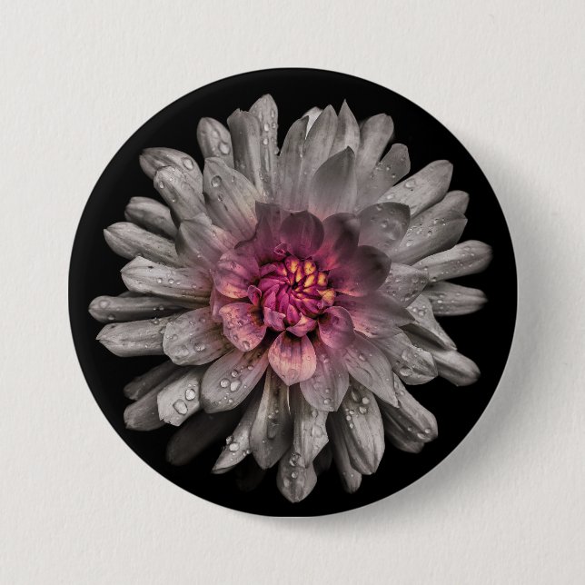 Backyard Flowers No 91 Colour Version 3 Inch Round Button (Front)