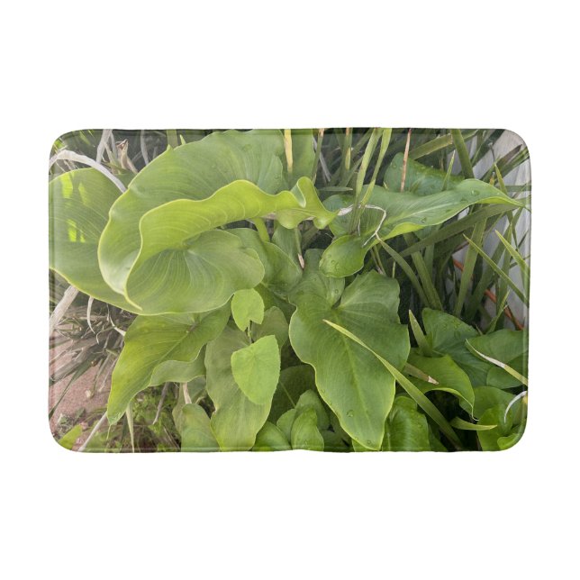 Backyard Garden Closeup Outdoor Nature Photo Bath Mat (Front)