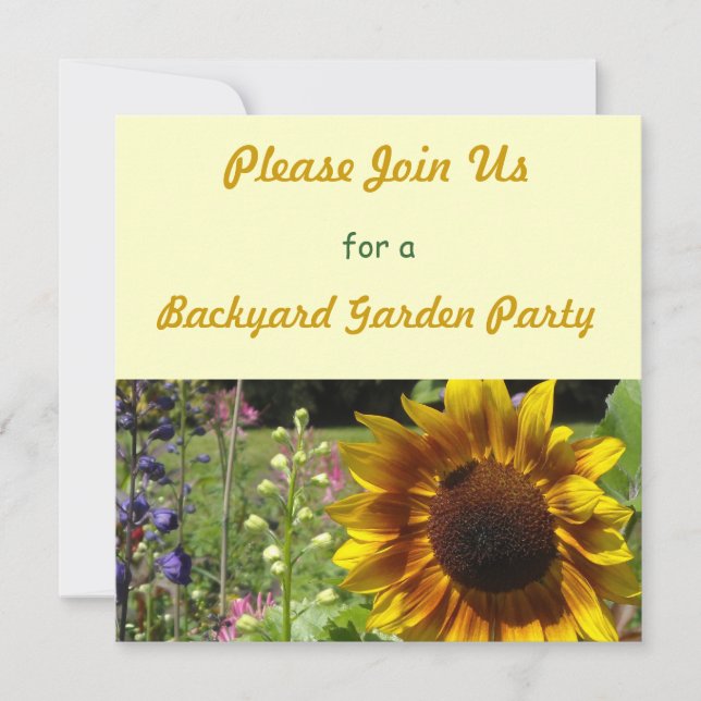Backyard Garden Party Invitation (Front)