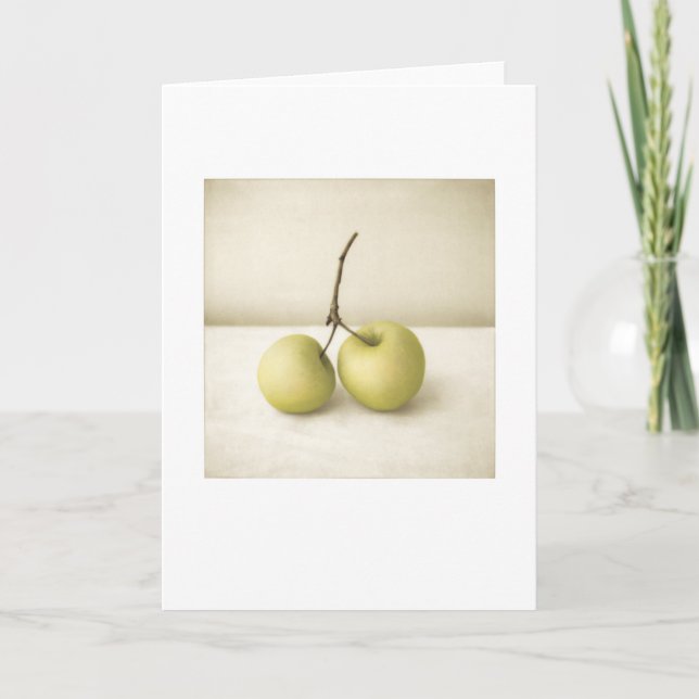 Backyard Golden Apples Still-Life Blank Greeting Card (Front)