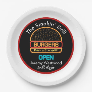 Backyard Grill Master Burgers Paper Plates