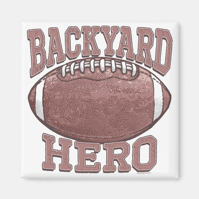 Backyard Hero Football Gear Magnet (Front)