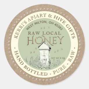 Backyard Hives Honey Label Hand Bottled Raw