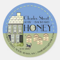 Backyard Honey Hives with bees and cat Classic Ro