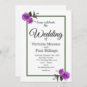 Backyard Lavander Daisy Invitation