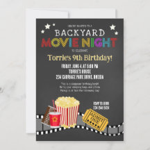 Backyard Movie Night Birthday Party