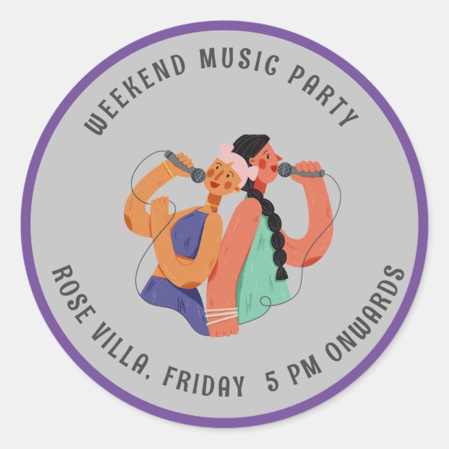 Backyard party stickers (Front)