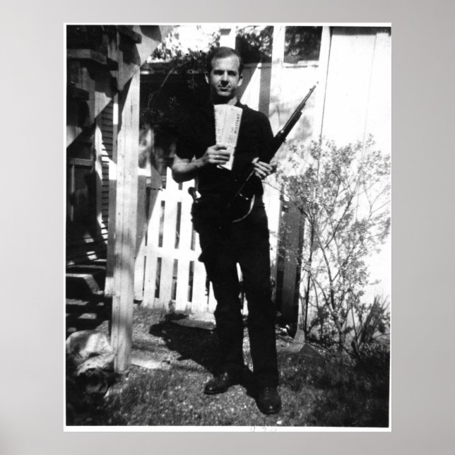 Backyard Photo of Lee Harvey Oswald in March 1963 Poster (Front)