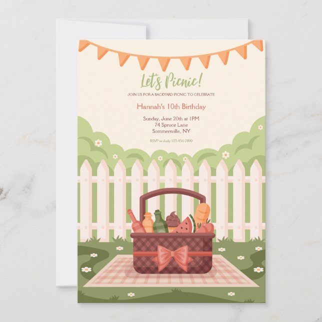 Backyard Picnic Invitation (Front)