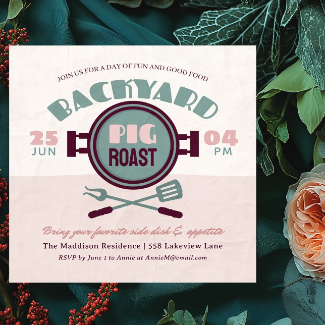 Backyard Pig Roast Invitation (Creator Uploaded)