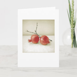 Backyard Pomegranates Still-Life Blank Greeting  Card