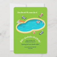 Backyard Pool Party Invitation