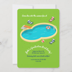 Backyard Pool Party Invitation