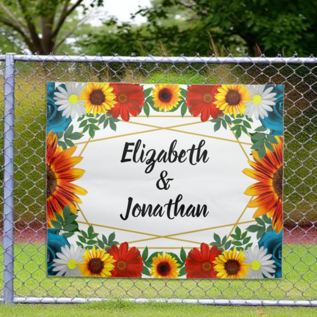 Backyard Summer Floral Geometric Tapestry (Creator Uploaded)