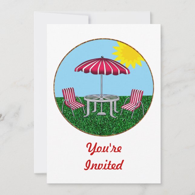 Backyard Summer Relaxing Invitation (Front)