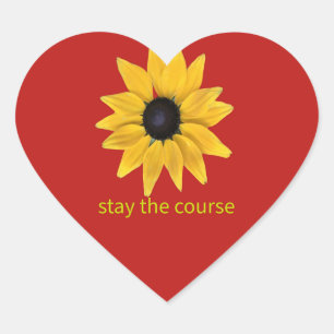 Backyard Sunflowers A Sunshine Delight Heart Sticker