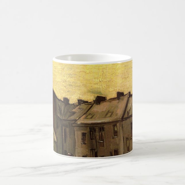 Backyards of Old Houses by Vincent van Gogh Coffee Mug (Center)