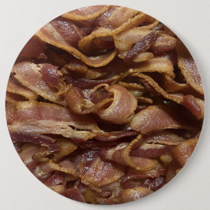 Bacon 6 Inch Round Button