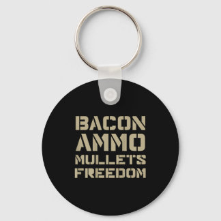 Bacon Ammo Mullets Dom (on Back)  Keychain