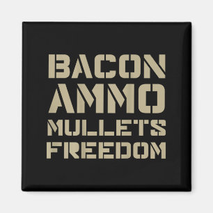 Bacon Ammo Mullets Dom (on Back) Magnet
