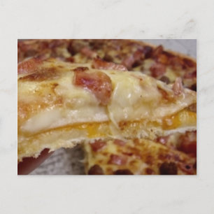 Bacon And Cheese Breakfast Pizza Recipe Postcard