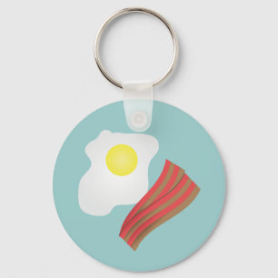 Bacon and Eggs Breakfast Keychain
