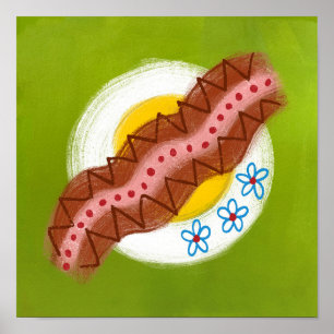 Bacon And Eggs Breakfast Poster Wall Art