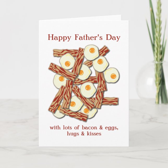 Bacon and Eggs Happy Father's Day Card (Front)