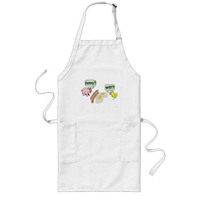 Bacon And Eggs Nightmare Long Apron (Front)