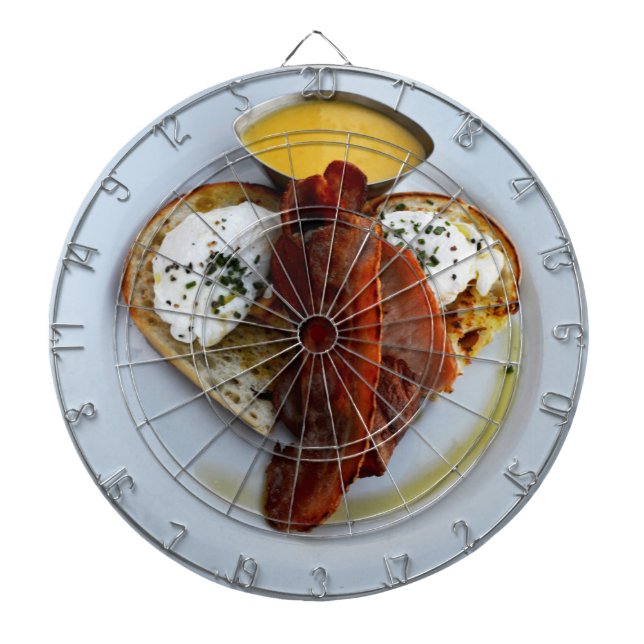 Bacon And Eggs On Love Heart Bread, Dartboard (Front)
