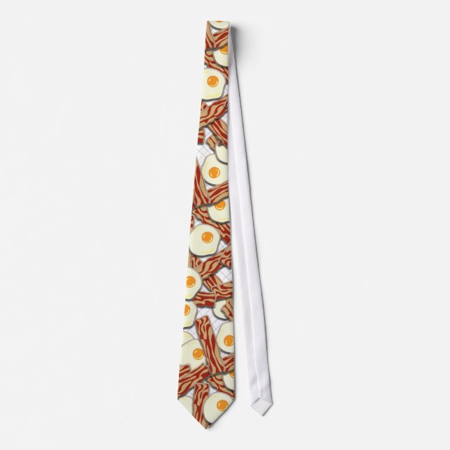 Bacon and Eggs Pattern Tie (Front)