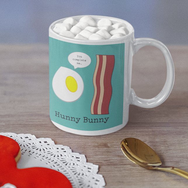 Bacon and Eggs You Complete Me Personalized Funny Coffee Mug (Creator Uploaded)