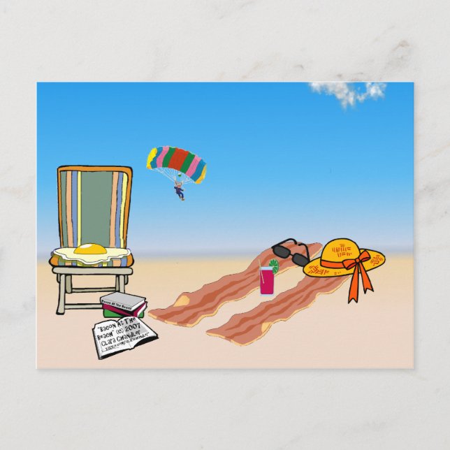 Bacon At The Beach Postcard (Front)