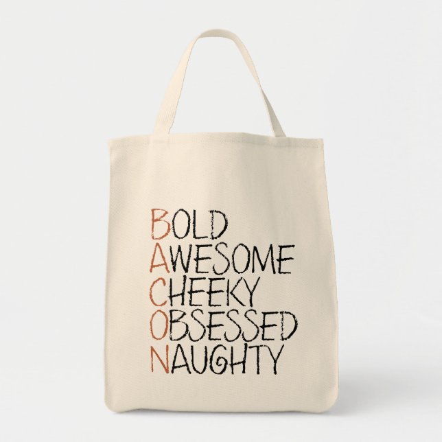 Bacon Attitude Tote Bag (Front)