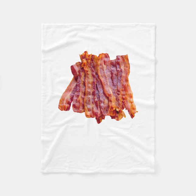 Bacon Bacon Bacon Fleece Blanket (Front)