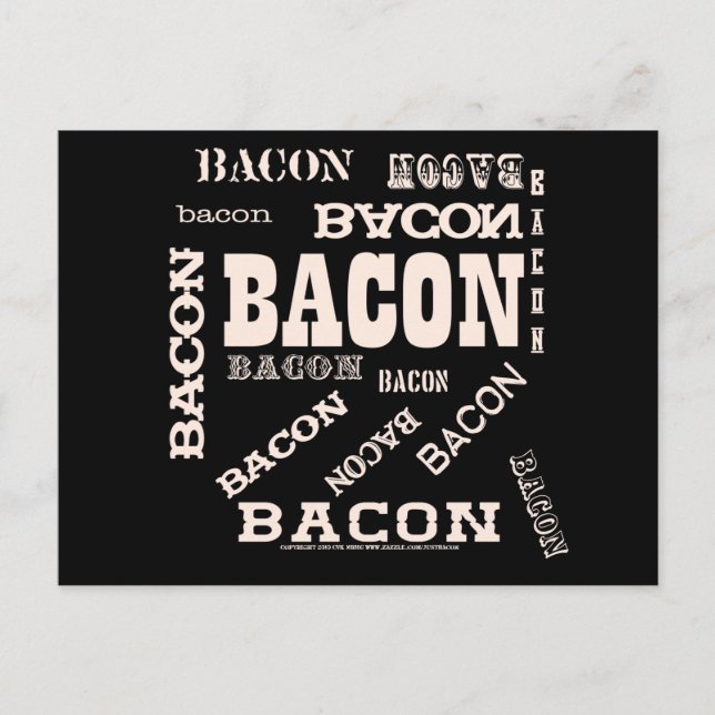 Bacon Bacon Bacon Postcard (Front)