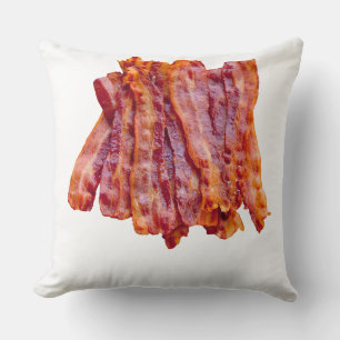 Bacon Bacon Bacon Throw Pillow
