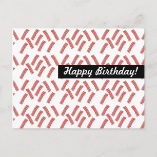 Bacon Birthday Any Occasion Pattern Personalized Postcard