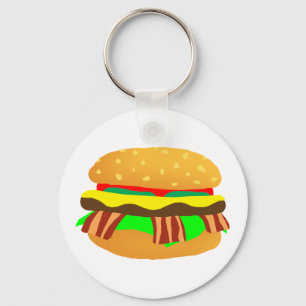 Bacon Cheeseburger Keychain