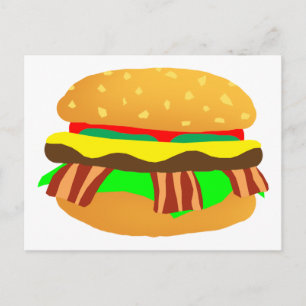 Bacon Cheeseburger Postcard