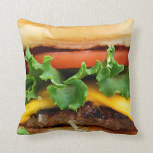 Bacon Cheeseburger Throw Pillow
