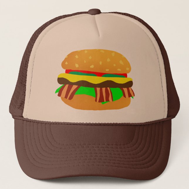 Bacon Cheeseburger Trucker Hat (Front)