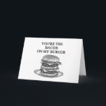 bacon cheesenurger lover holiday card<br><div class="desc">show your love with yhis design!more great stuff at jimbuf and jimhartley galleries</div>