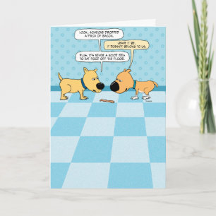 Bacon Chiens Carte d'anniversaire